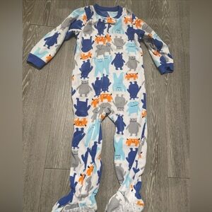 Kids Monster Print 4T One Piece Pajama